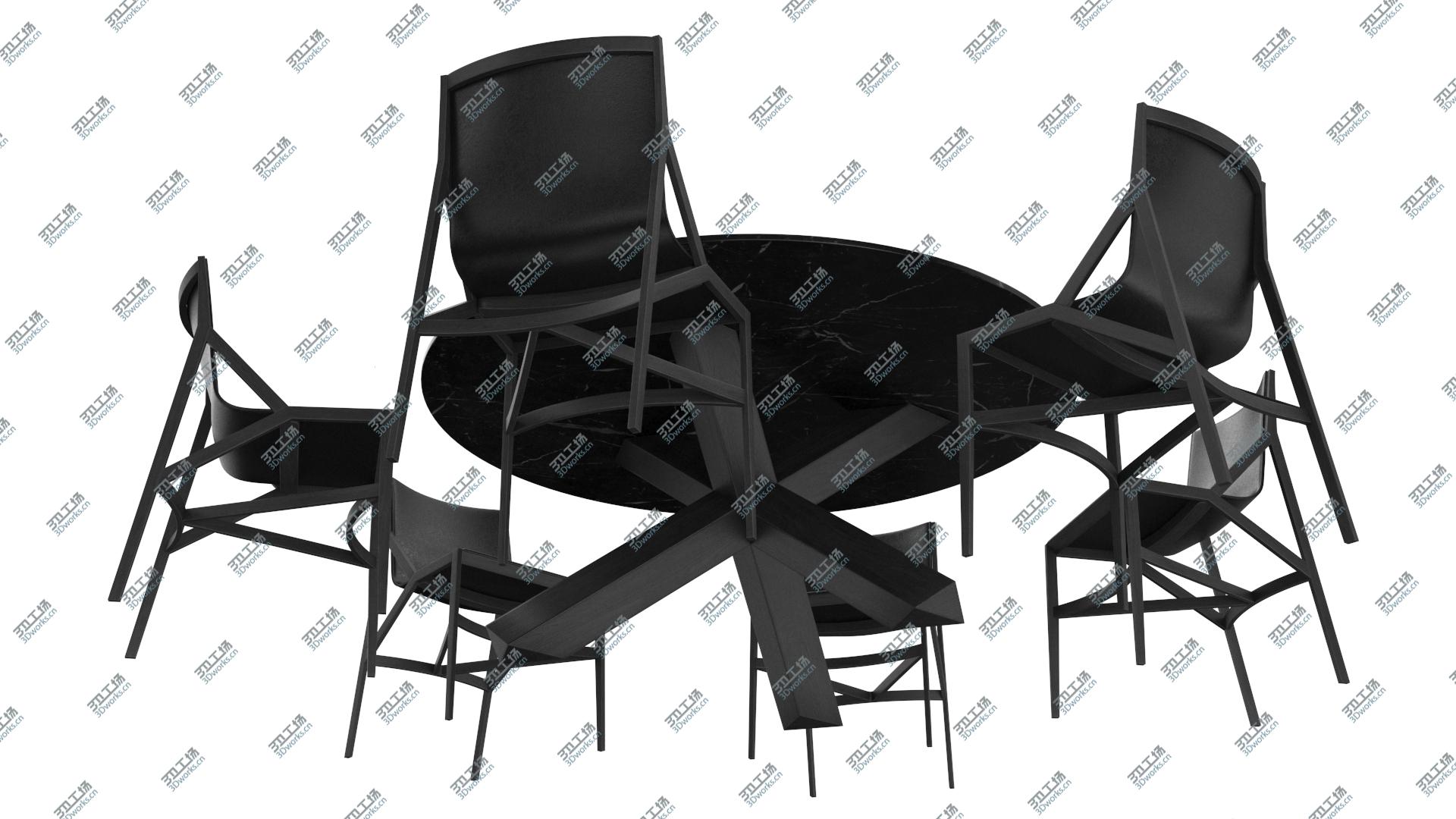 images/goods_img/2021040233/3D Cassina Dining Table Chair Set Black Marble model/5.jpg
